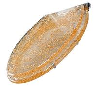 LIQONWAG Resin Toilet Seat Elongated, Heavy Duty Glitter Toilet Seat Soft Close with Quick Release, Glitter Cover Acrylic Toilet Seats/Transparent Yellow
