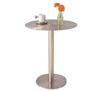 LIQONWAG Round Bar Table Breakfast Table 40Cm/50Cm Stainless Steel Table Top Tall Tables with Metal Base Console Coffee/Living Room/Restaurant/Breakout Room/Tavern Table/40 * 40 * 105Cm