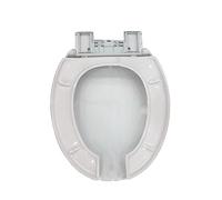 LIQONWAG Round Toilet Seat Open Front Toilet Seat Soft Close and Provide The, Round, Polypropylene Material, White/35.5 * 42Cm