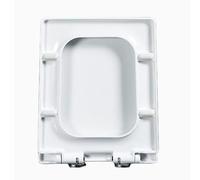 LIQONWAG Soft Close Quick Release Toilet Seat - Adjustable Stainless Hinges, Thickened Pp Toilet Seats Cover for Easy Cleaning & Simple Top Fixing - White - Width 36.5Cm, Length 42-48Cm