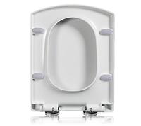 LIQONWAG Square Toilet Seat Soft Close Rectangular Toilet Seat, Quick Release Toilet Seat, Pp Material with Top Fixing Hinge/03B/34.5 * 43Cm