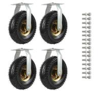 LIQONWAG Swiveler Wheel Heavy Dutyor Wheels Rubberer Wheel, 6 8 10In Double Ball Bearing, Air Filled, for Bed, Cabinet, Table, Shelf Replacementers/Fixed/150Mm/6In