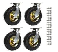 LIQONWAG Swiveler Wheel Heavy Dutyor Wheels Rubberer Wheel, 6 8 10In Double Ball Bearing, Air Filled, for Bed, Cabinet, Table, Shelf Replacementers/Swivel/250Mm/10In
