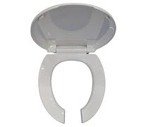 LIQONWAG Toilet Seat, Commercial Open Front Toilet Seats with Soft Close Toilet Lid, Quick Release for Easy Clean/Round