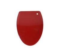 LIQONWAG Toilet Seat Elongated Slow-Close Toilet Seat with Non-Slip Seat Bumpers, Easy to Install and Clean Oval Toilet Seats, Removable/Red