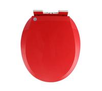 LIQONWAG Toilet Seat Round Color Soft Close Toilet Seat with Quick Release for Easy Clean, Colored Toilet Seat with Top Fixed Hinges, O Stoilet Seat 360 * 410Mm/Red