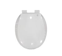 LIQONWAG Toilet Seat Round Soft Close, Open Front Toilet Lid Quiet No Slam, Easy Installation & Release, Pp Material Easy Clean, White