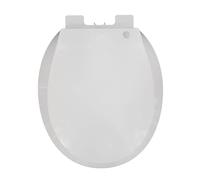 LIQONWAG Toilet Seat Round Soft Close, Open Front Toilet Lid Quiet No Slam, Easy Installation & Release, Pp Material Easy Clean, White 35.5 * 40Cm