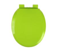 LIQONWAG Toilet Seat Soft Close Simple Top Fixing Round Toilet Seats Color with Adjustable Plastic Fixings, Oval Round Stoilet Lid Loo Seat 360 * 410Mm/Green