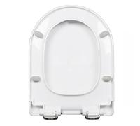 LIQONWAG Toilet Seats Quiet Close Pp Material D/U Stoilet Seat, Thicken Soft Close Toilet Seat, 360° Adjustable Metal Hinge, Quick-Release for Easy Cleaning, Top Fixed, White/35 * 44Cm