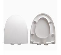 LIQONWAG V/D/U Shaped Toilet Seat, Thickened Pp Household Universal Toilet Seat, Soft Close Toilet Seat Cover with Adjustable Hinges and Quick Release for Easy to Clean/46 * 37.5Cm