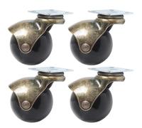 LIQONWAG Vintage Baller Wheels, Antique Brass Ballers, Smoothly Wheels, for Chairs, Sofa, Desk, Shelf, Coffee Table/4 Universal/1.5 inch