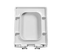 LIQONWAG White Toilet Seat Square Soft Close Toilet Seat, Quick Release Square Toilet Seat, White/365 * 450Mm