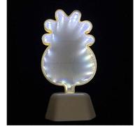 LIQS 3D Infinite Mirror Tunnel Light, Mirror Night Light, 3D Creative Double Side Sign Lamp for Home Living Room Decor (White Pineapple)