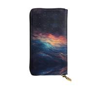 Liquefied Clouds Printed Clutch (7.5x4.1 in) | Leather Wallet