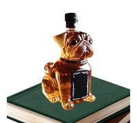 Liqueur Bottle in Glass, Bulldog Shape Liquor Bottle for Spirits, 30cl Container Birthday Gift for Men, Friend, Father