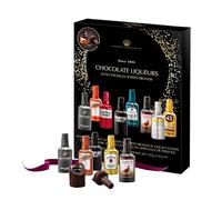 Liqueur Chocolates Gift Box for Gifts - Luxury 8 Miniature Dark Chocolate Bottles Selection 125g with Topline Card. Chocolate Gifts for Stocking Fillers, Christmas Gifts for Women