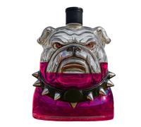 Liqueur Decanter - Bulldog Whiskey Bottle, Clear Alcohol Container, Decorative Bar Display | Shelf Ornament for Tequila, Vodka, Bourbon, Wedding, Party, Celebration, Gift, Men, Husband,