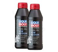 Liqui Moly 10W Medium Motor Bike Motorcycle Suspension Fork Oil 500ml 1506 2x