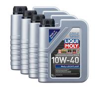 Liqui Moly 10W40 Semi-Synthetic Engine Oil Mos2 Leichtlauf Acea A3 B4 Api Sl 4L