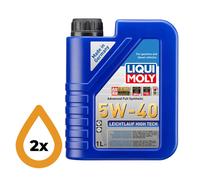 LIQUI MOLY 2327 Leichtlauf High Tech 5W-40 Engine Oil - 2 x 1 Litre
