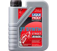 Liqui Moly 2T Engine Oil 1505 1l compatible with vehicles | Synth Street Race, fully synthetic, for air & water-cooled engines, separate & premix lubrication, up to 1:100 ratio.