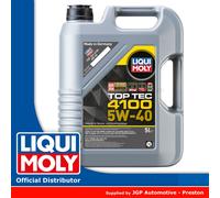LIQUI MOLY 5w40 Top Tec 4100 Engine Oil - 5L - VW Approved Low Friction Formula
