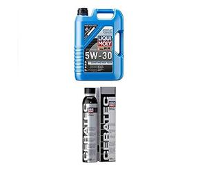 Liqui Moly Longtime High Tec 1137 Engine Oil 5 W-30 5 Litres & P000017 Cera Tec, 1 x 300ml