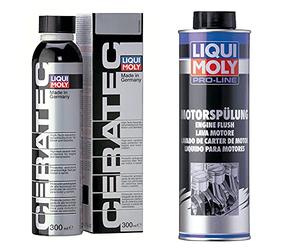 Liqui Moly P000017 Cera Tec, 1 x 300ml & P000065 Pro-Line Engine Flush, 500 ml