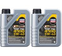 LIQUI MOLY Top Tec 4100 5W-40 | 1 L | Synthesis technology motor oil | SKU: 9510 (Pack of 2)