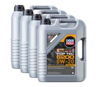 Liqui Moly Top Tec 6200 0W-20 Fully Synthetic Engine Oil Acea C5 Vw 508/509 4X5L