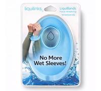 LiquiBands Face Washing Wristbands - No More Wet Sleeves - Silicone Spa Bands to Catch Water Drips for Better Skincare Routine (Sky Blue, 1 Pair)
