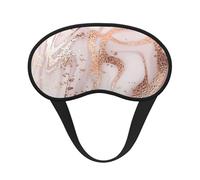 Liquid Abstract Marble with Rose Gold Glitter Splatter Texture, Full Eye Covers Light Blocking Eye Masks Blackout Sleep Eye Muffs