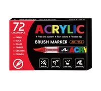 Liquid Acrylic Marker Soft Brush Tip Paint Pen for Card Making Journaling Drawing on Paper Canvas Stone Wood Liquid Markers Brush Tip