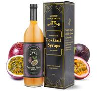 Liquid Alchemist Passion Fruit Syrup for Cocktails - Real Ingredients Make our Passion Fruit Syrup for Drinks the Perfect Margarita Mix | Small Batch Non-GMO Vegan Drink Mixer | 25.4 Oz, Pack of 1