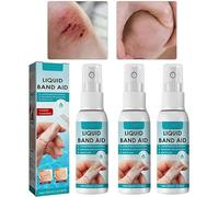 Liquid Bandage Spray,Liquid Skin Bandage Bandaids,Waterproof Liquid Bandage,Helps Allow Healing of Painful, Cracked Skin (3 Pcs)