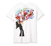 Liquid Blue Unisex's Jimi Hendrix Soul Explosion T-Shirt, White, Large