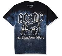 Liquid Blue Men's Ac/Dc Cannon Short Sleeve T-Shirt, Tie Dye/Multi, S