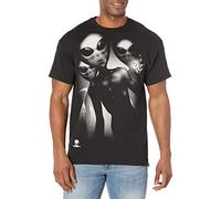 Liquid Blue Men's Alien Visitors T-Shirt, Black, Large