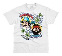 Liquid Blue Men's Cheech & Chong Airbrush, White, XXL