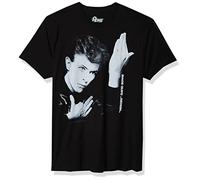 Liquid Blue Men's David Bowie Heroes Short Sleeve T-Shirt, Black, Large