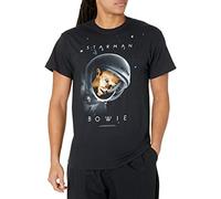 Liquid Blue Men's David Bowie Starman Short Sleeve T-Shirt, Black, S