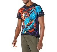 Liquid Blue Men's Fantasy Dueling Dragons All Over Print T-Shirt, Black, Medium