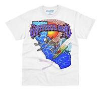Liquid Blue Men's Grateful Dead California Surfer T-Shirt, White, Lg, L