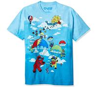 Liquid Blue Men's Grateful Dead Parachuting Bear Short Sleeve T-Shirt, Multi, XL