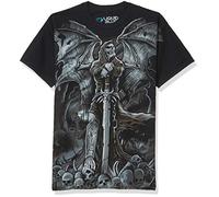 Liquid Blue Men's Gravestone Reaper T-Shirt, Black, Large