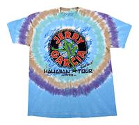 Liquid Blue Men's Jerry Jgb 1990 Garcia Band Hawaiian Tour T-Shirt, Tie Dye, XL