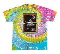 Liquid Blue Men's Pink Floyd Pf Prism Moon Darkside Rainbow T-Shirt, Tie Dye, XXL