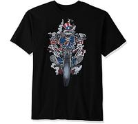 Liquid Blue Men's Plus Size Grateful Dead Moto Sam Short Sleeve T-Shirt, Black, XXL