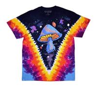 Liquid Blue Men's Plus-Size Space Shroom T-Shirt, Tie Dye, Large